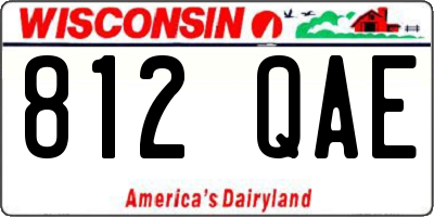 WI license plate 812QAE