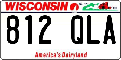 WI license plate 812QLA