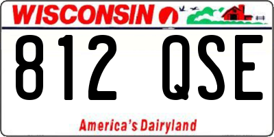 WI license plate 812QSE