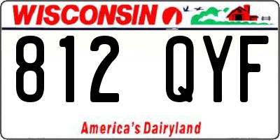 WI license plate 812QYF