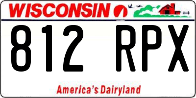 WI license plate 812RPX