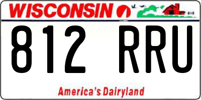 WI license plate 812RRU