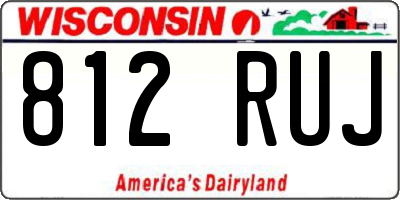 WI license plate 812RUJ
