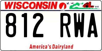 WI license plate 812RWA