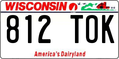 WI license plate 812TOK
