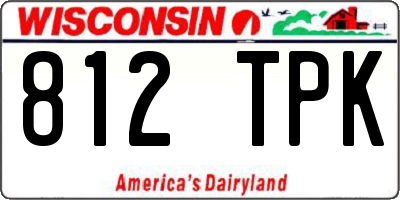 WI license plate 812TPK
