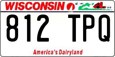 WI license plate 812TPQ