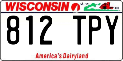 WI license plate 812TPY