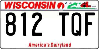 WI license plate 812TQF