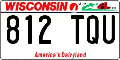 WI license plate 812TQU