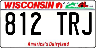 WI license plate 812TRJ