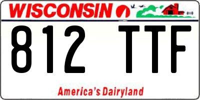 WI license plate 812TTF
