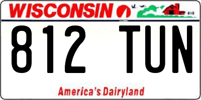 WI license plate 812TUN