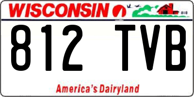 WI license plate 812TVB