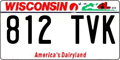 WI license plate 812TVK