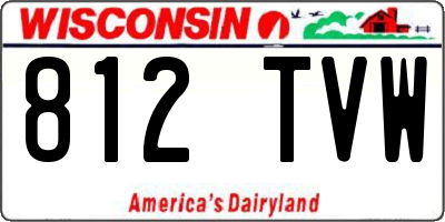 WI license plate 812TVW