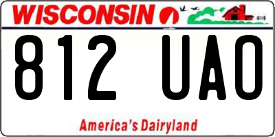 WI license plate 812UAO