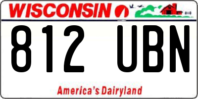 WI license plate 812UBN