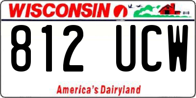 WI license plate 812UCW