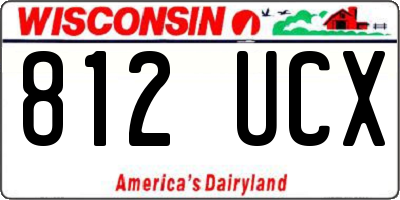 WI license plate 812UCX