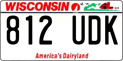 WI license plate 812UDK