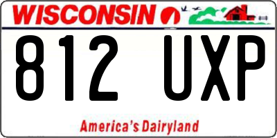 WI license plate 812UXP