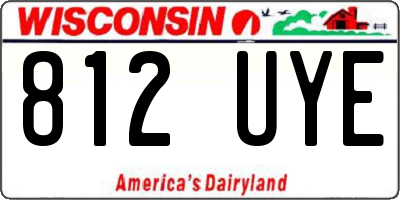 WI license plate 812UYE