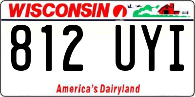 WI license plate 812UYI