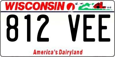 WI license plate 812VEE