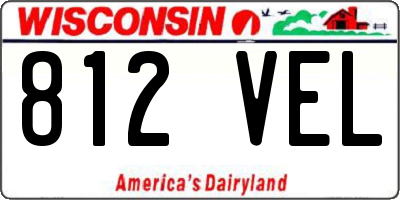 WI license plate 812VEL