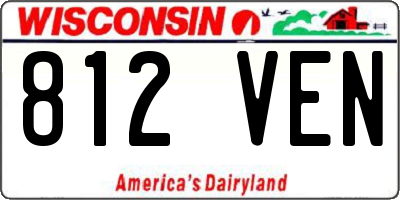 WI license plate 812VEN