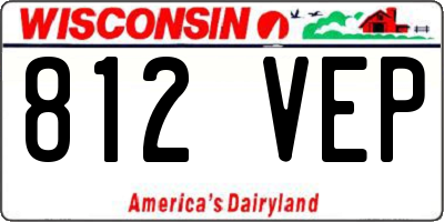 WI license plate 812VEP