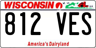 WI license plate 812VES
