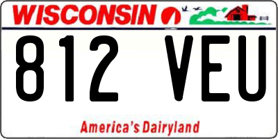 WI license plate 812VEU