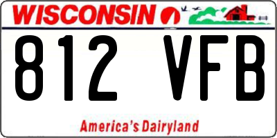 WI license plate 812VFB
