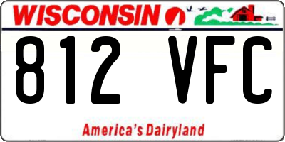 WI license plate 812VFC