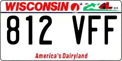 WI license plate 812VFF