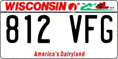 WI license plate 812VFG