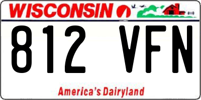 WI license plate 812VFN