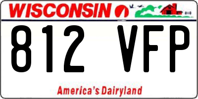 WI license plate 812VFP