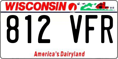 WI license plate 812VFR
