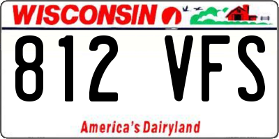 WI license plate 812VFS