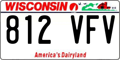 WI license plate 812VFV