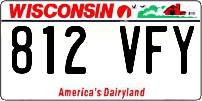 WI license plate 812VFY