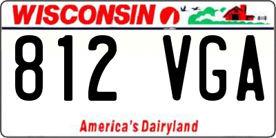 WI license plate 812VGA