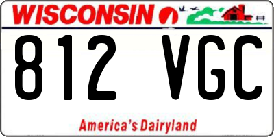 WI license plate 812VGC