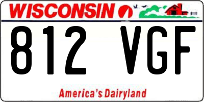 WI license plate 812VGF