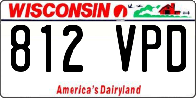 WI license plate 812VPD