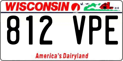 WI license plate 812VPE