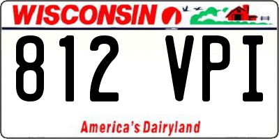 WI license plate 812VPI